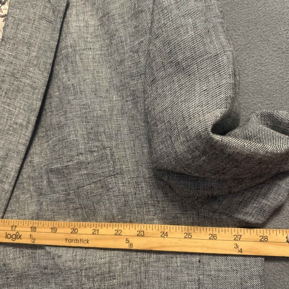 Oak Hill Linen Blend Blazer Two Button Sport Coat Mens Big & Tall 3XLT Gray - Picture 12 of 12